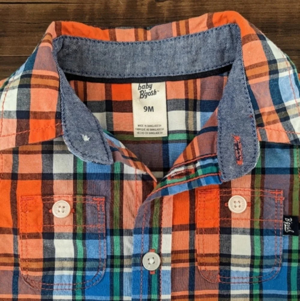 OshKosh Orange Plaid Shirt